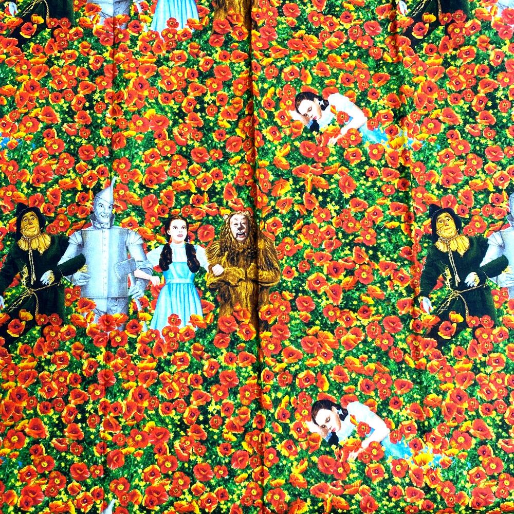 Wizard Of Oz Dorothy Quilting Treasures S08 Floral Fabric 1 YD RARE